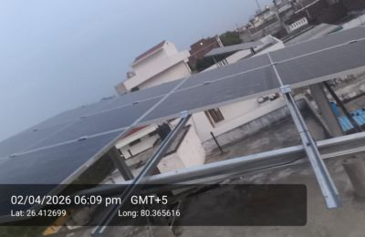 4kW residential rooftop solar installation in Barra, Kanpur